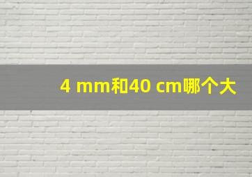 4 mm和40 cm哪个大